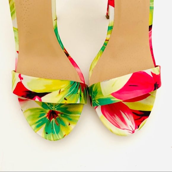 Just Fab “Claire” Floral Print Heels Size 8.5 GUC - Picture 3 of 8